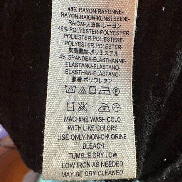 urban outfitters loose long turtleneck casual black shirt - Picture 4 of 5